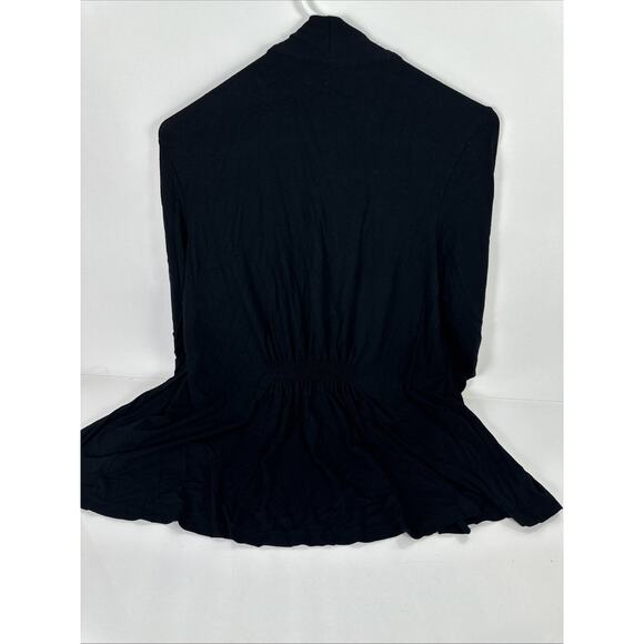 LL Bean Black Open Front Cardigan Size Large - Picture 7 of 10